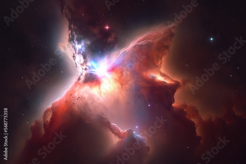 Nebula in deep space made with generative ai