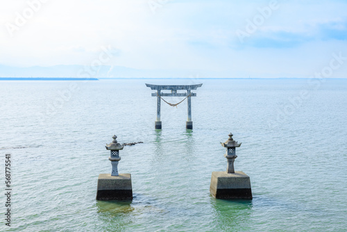 冬の永尾剱神社　熊本県宇城市　Einoo Tsurugi Shrine in winter. Kumamoto Prefecture, Uki City. photo