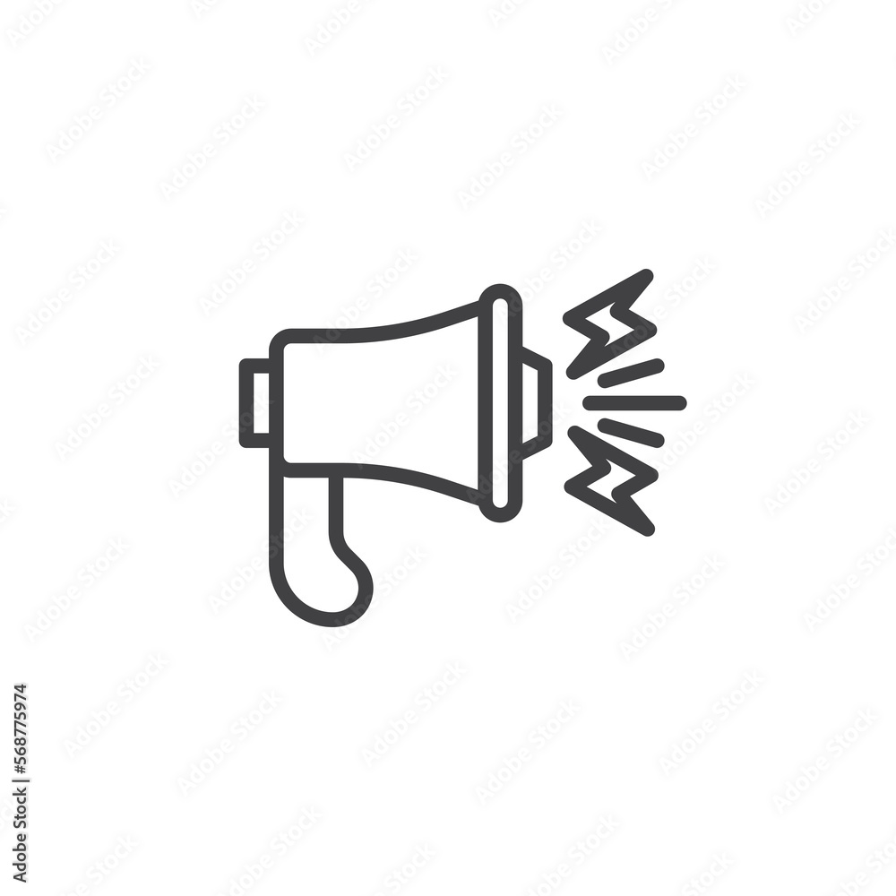 Megaphone line icon Megaphone line icon