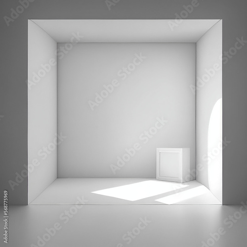 Wallpaper Mural White empty modern interior. Torontodigital.ca