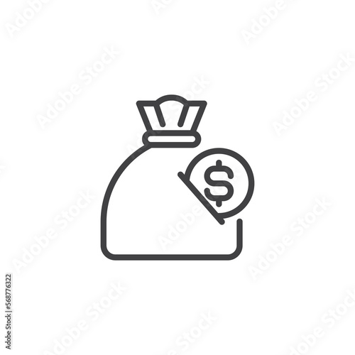 Save money line icon