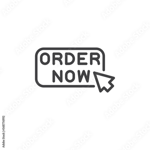 Order now click line icon