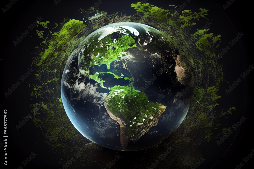 Earth ecology - global perspective on environament. Generative AI Earth ecology - global perspective on environament. Generative AI