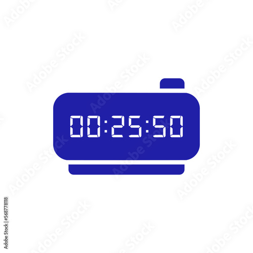 Digital, clock, led icon vector image. Can also be used for home electronics and appliances. Suitable for mobile apps, web apps and print media.