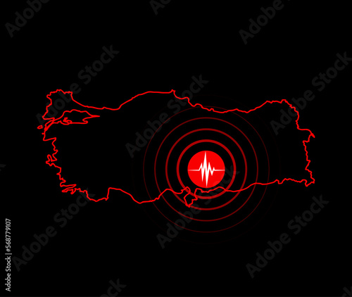 Turkey east earthquake. Big earthquake on the map.