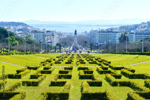 Marquis of Pombal Square seen from the Eduardo VII Park
