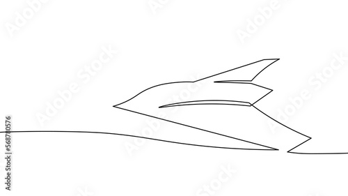 One continuous line combat drone low poly concept. Unmanned military aerial vehicle battlefield UAV target acquisition. War drone airplane army strikes conflict vector illustration