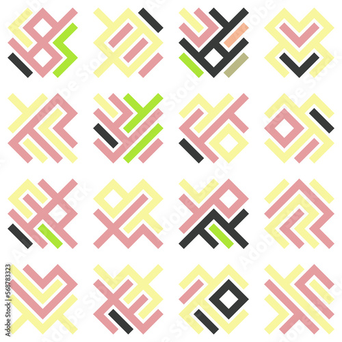 Asemic Glyph writing hieroglyph imitation abstract illustration