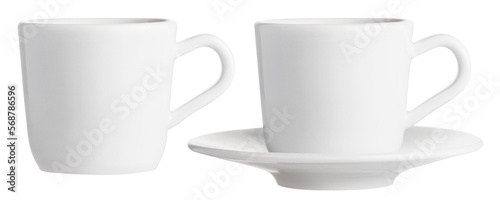 Coffee or tea cups cut out