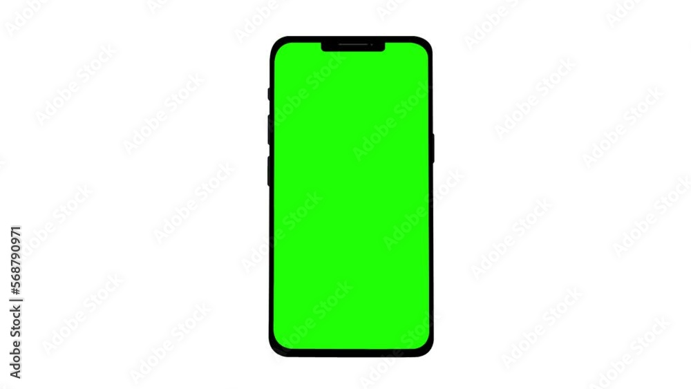 3D render smartphone with a green background. Rotating in screen. With a green screen for easy keying. Computer generated image. Easy customizable. 3D Illustration. 3D Illustration 3D render smartphone with a green background. Rotating in screen. With a green screen for easy keying. Computer generated image. Easy customizable. 3D Illustration. 3D Illustration