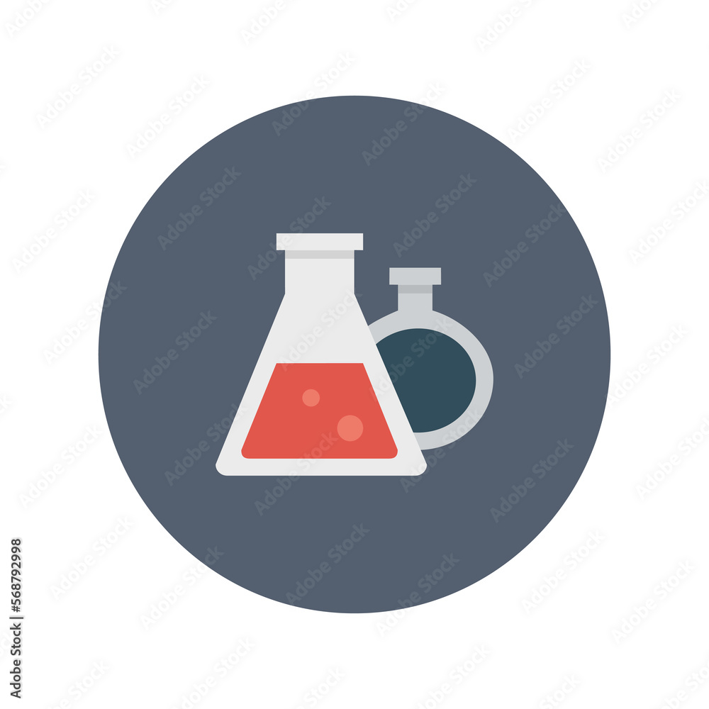 Chemistry icon, Flat vector illustration for web and mobile interface, EPS 10 Chemistry icon, Flat vector illustration for web and mobile interface, EPS 10