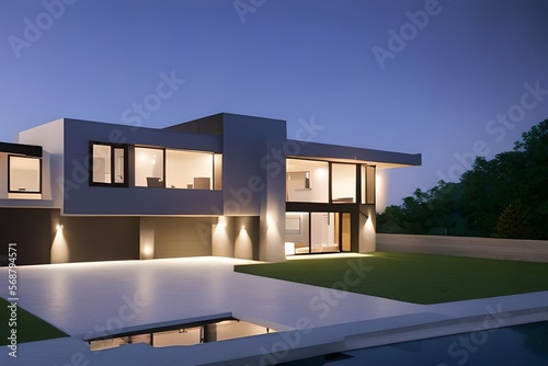 Modern luxury house exterior design 