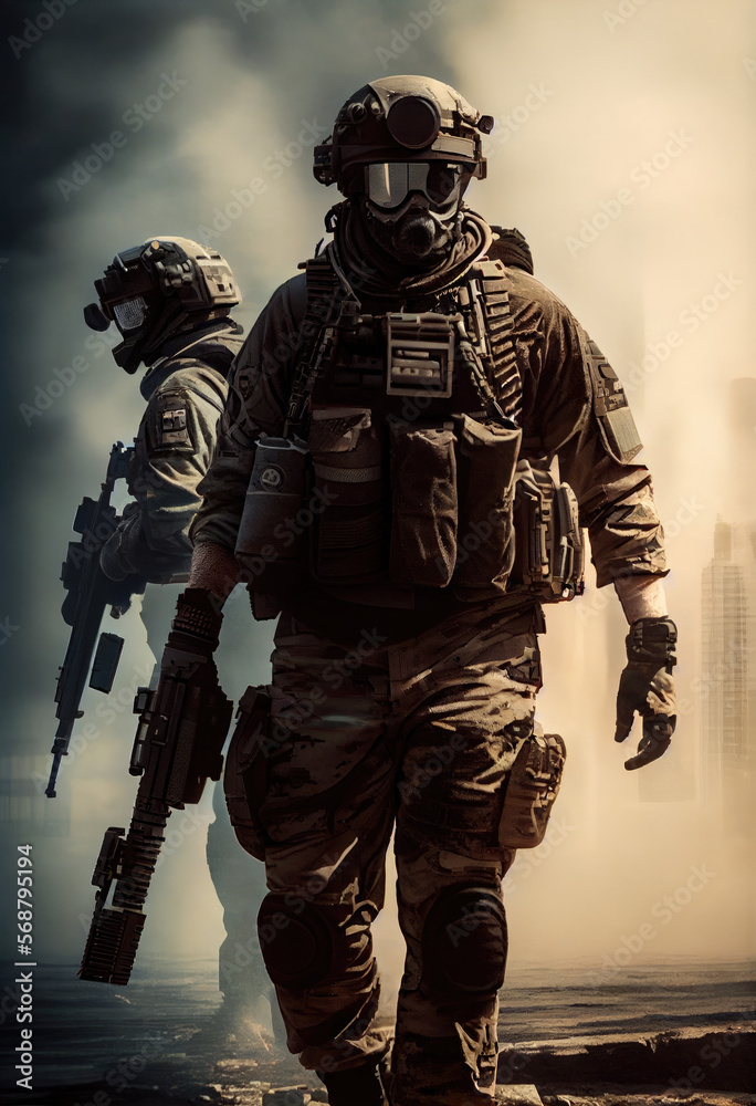 Special Forces Soldiers - Generative AI illustration