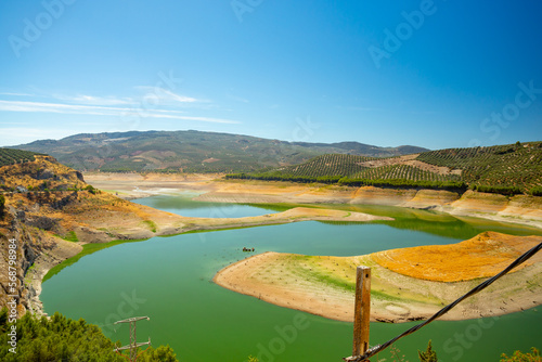 Iznajar lake, Spain. Drought year