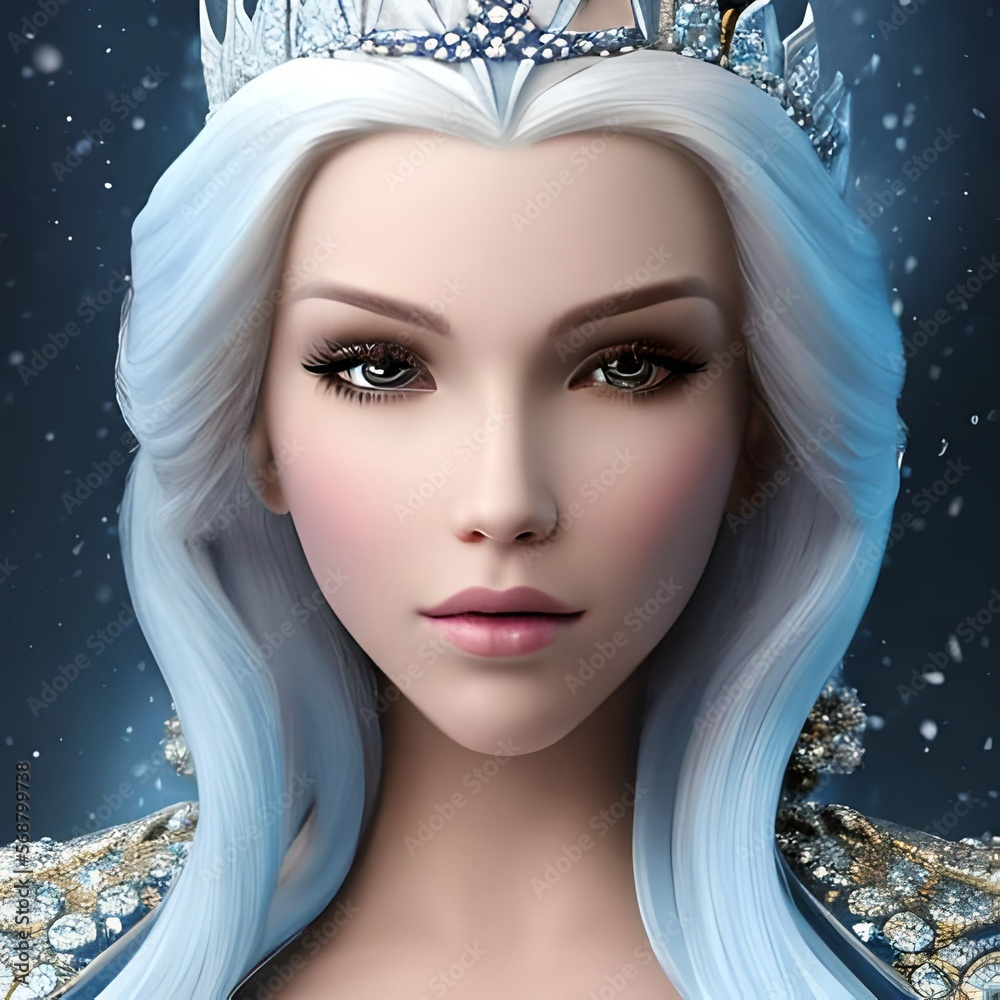 Beautiful Princess with white hair
