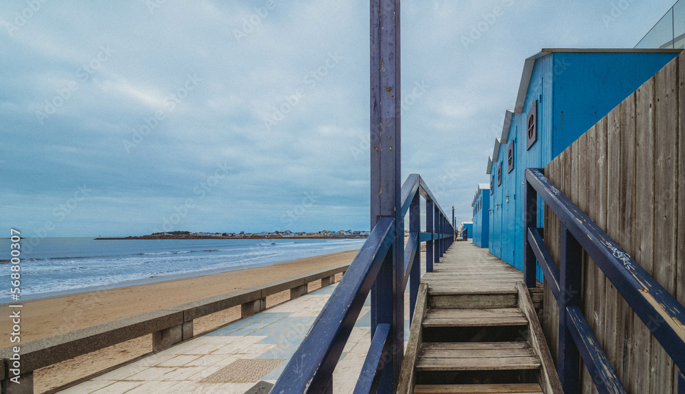 wooden bridge on the beach