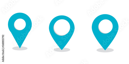 location point simple shapes icon vector set. vector eps 10