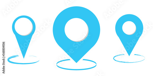 location point simple shapes icon vector set. vector eps 10