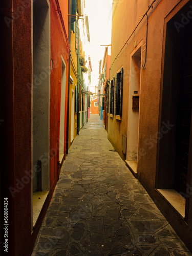 narrow street in the town