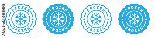 Frozen label icon. Frozen product icon, vector illustration