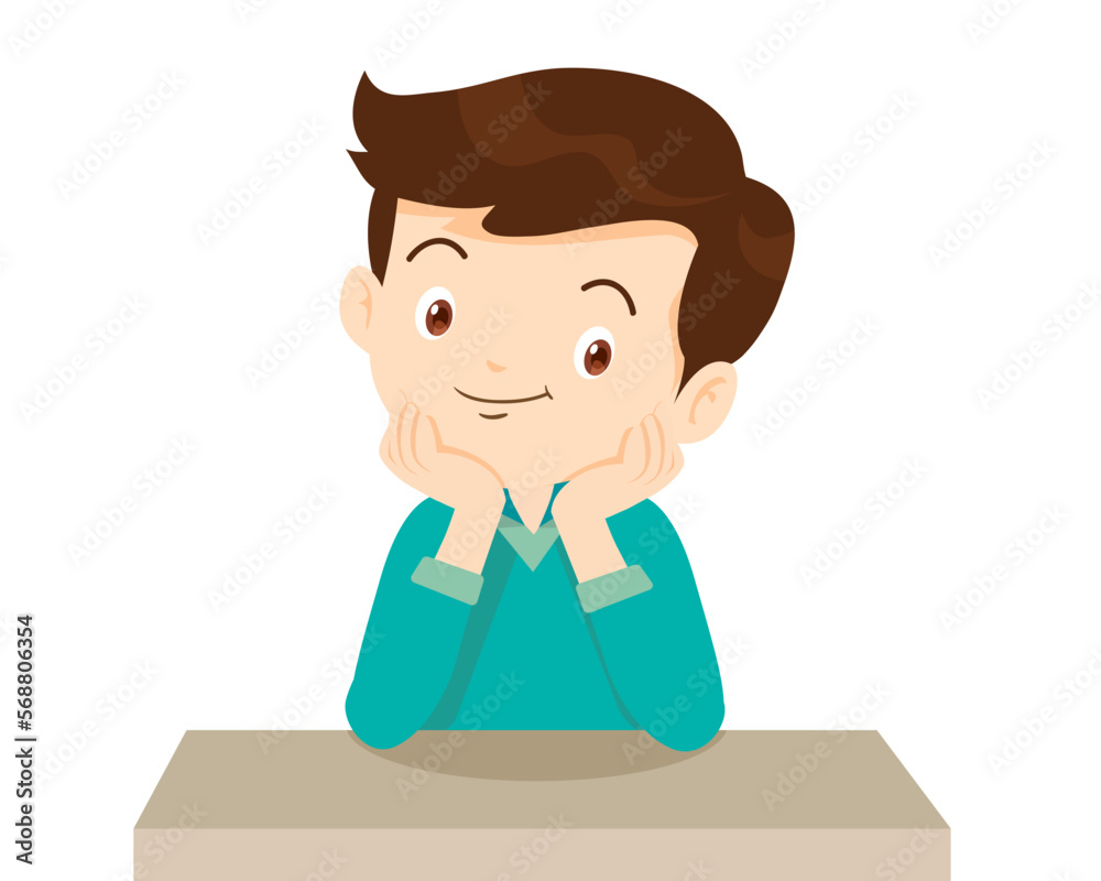 children thinking sitting and rest chin in hands children thinking sitting and rest chin in hands