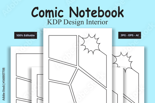 Low or No Content Book Comic Notebook KDP Interior