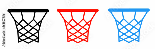 Basketball hoop icon template. Stock vector illustration.