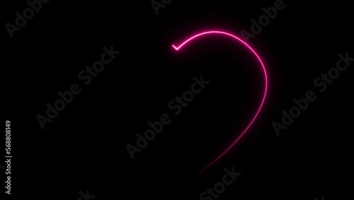 Wallpaper Mural Heart neon glow light. Valentine's day Torontodigital.ca