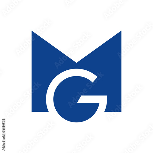 Initial letter MG logo design