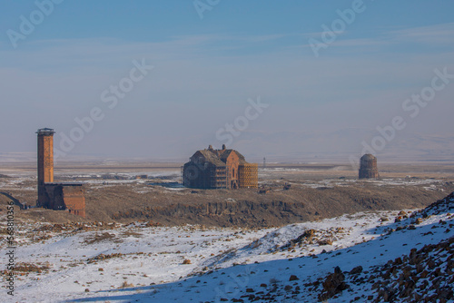 Ani Ruins, Ani is a ruined and uninhabited medieval Armenian city-site situated in the Turkish province of Kars photo