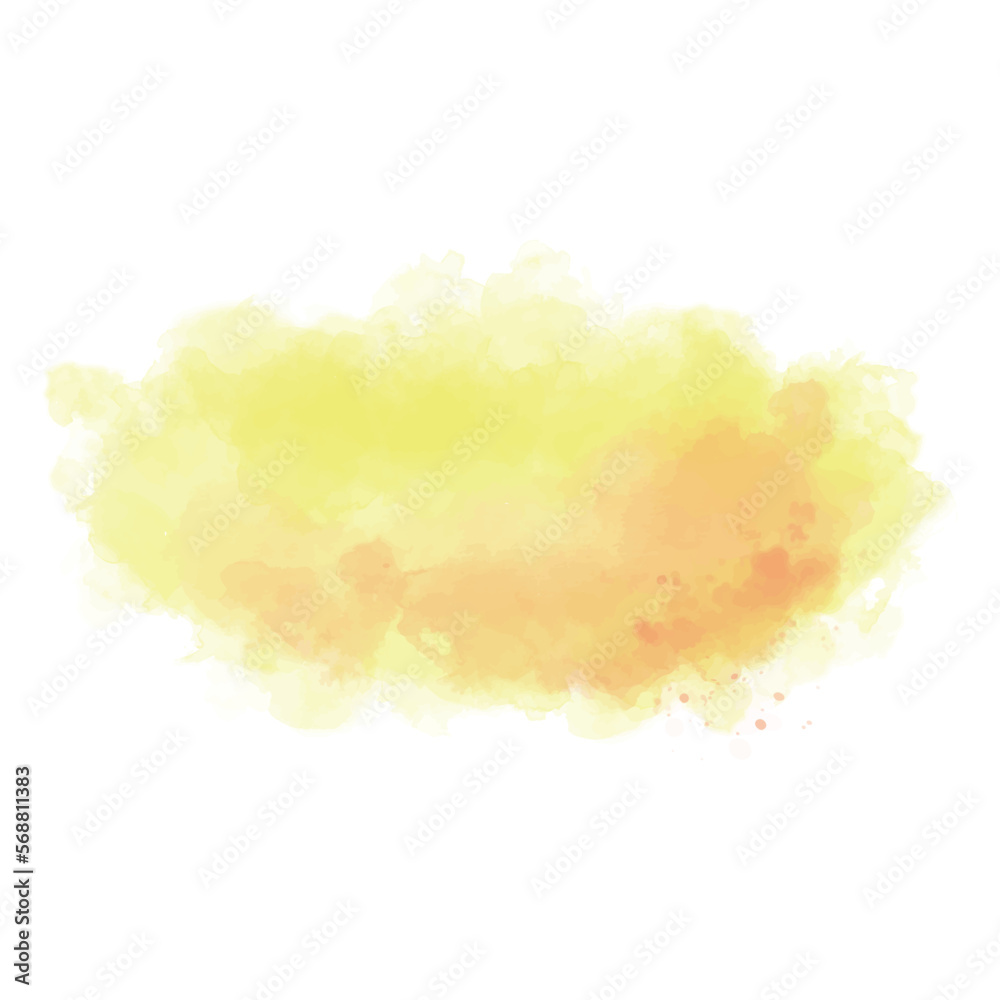 Yellow background of stain splash watercolor stock illustration