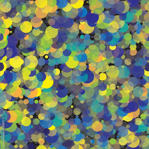 Seamless pattern with bright circles. Vector file for designs.