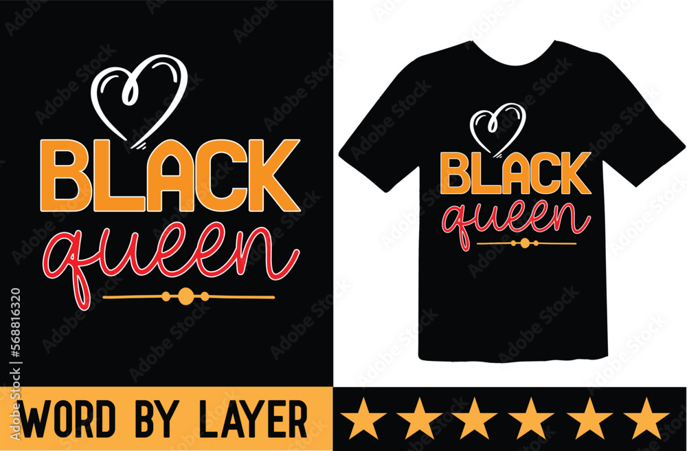 Black queen svg t shirt design Stock Vector | Adobe Stock