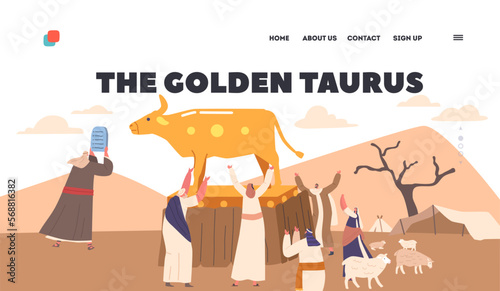 Valokuva Golden Taurus Landing Page Template