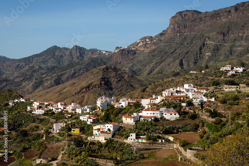 Tejeda is one of the most touristic and beautiful towns in the island of Grand Canary, Roque Nublo Rural Park, Canary Islands, Spain
