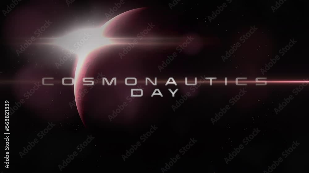 Cosmonautics Day with red planet and flash of star in galaxy, motion abstract futuristic, cosmos and sci-fi style background Cosmonautics Day with red planet and flash of star in galaxy, motion abstract futuristic, cosmos and sci-fi style background