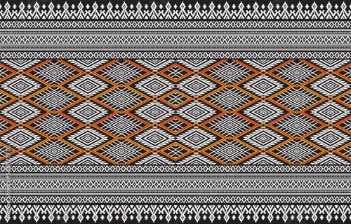 Gypsy pattern tribal ethnic motifs geometric vector background. Doodle gypsy geometric shapes sprites tribal motifs clothing fabric textile print traditional design with triangles