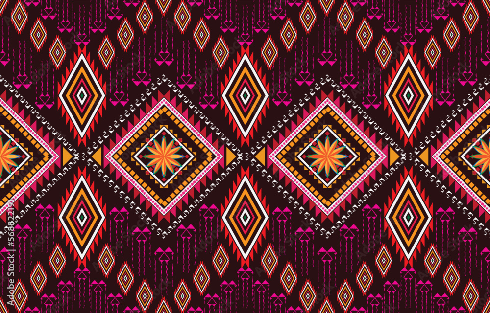 Geometric ethnic oriental pattern traditional Design for background,carpet,wallpaper,clothing,wrapping,fabric,Vector illustration.embroidery style. Geometric ethnic oriental pattern traditional Design for background,carpet,wallpaper,clothing,wrapping,fabric,Vector illustration.embroidery style.
