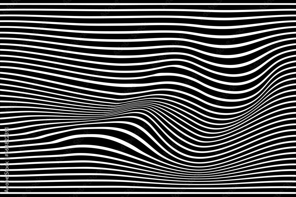 Vetor de Abstract wave line strip. Distortion lines wavy background ...