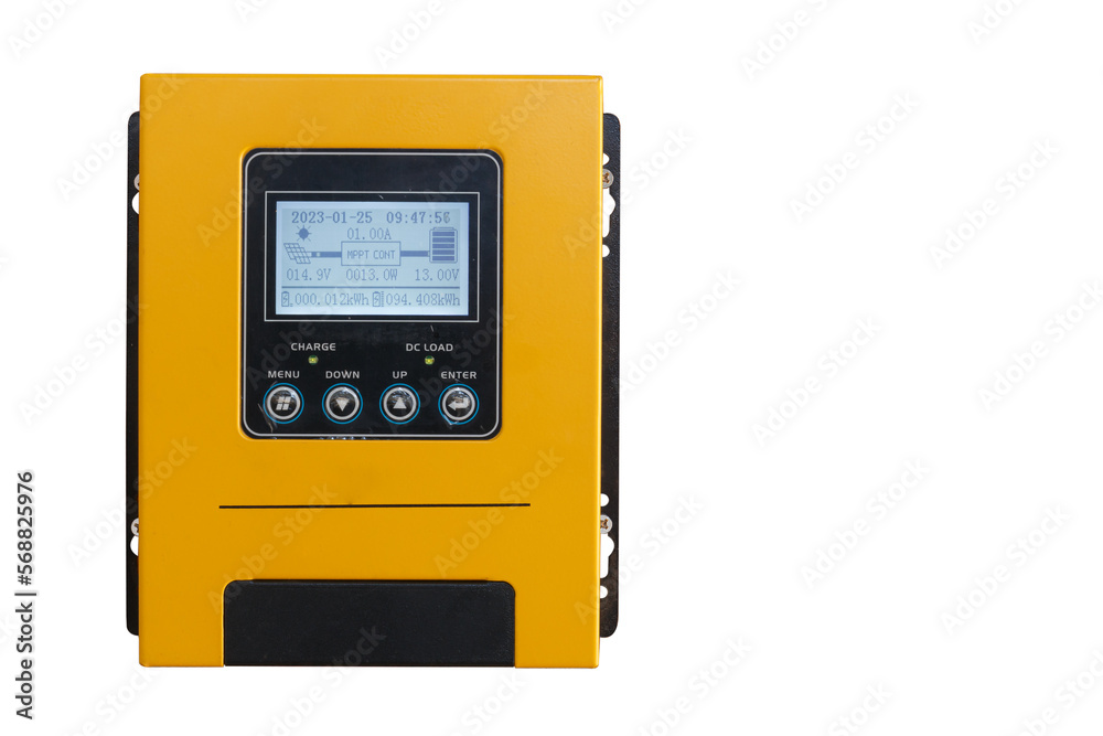 Solar charge controller with isolated on a white backgrounds