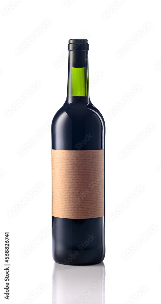 Bottle of red wine isolated on a white background. Bottle of red wine isolated on a white background.