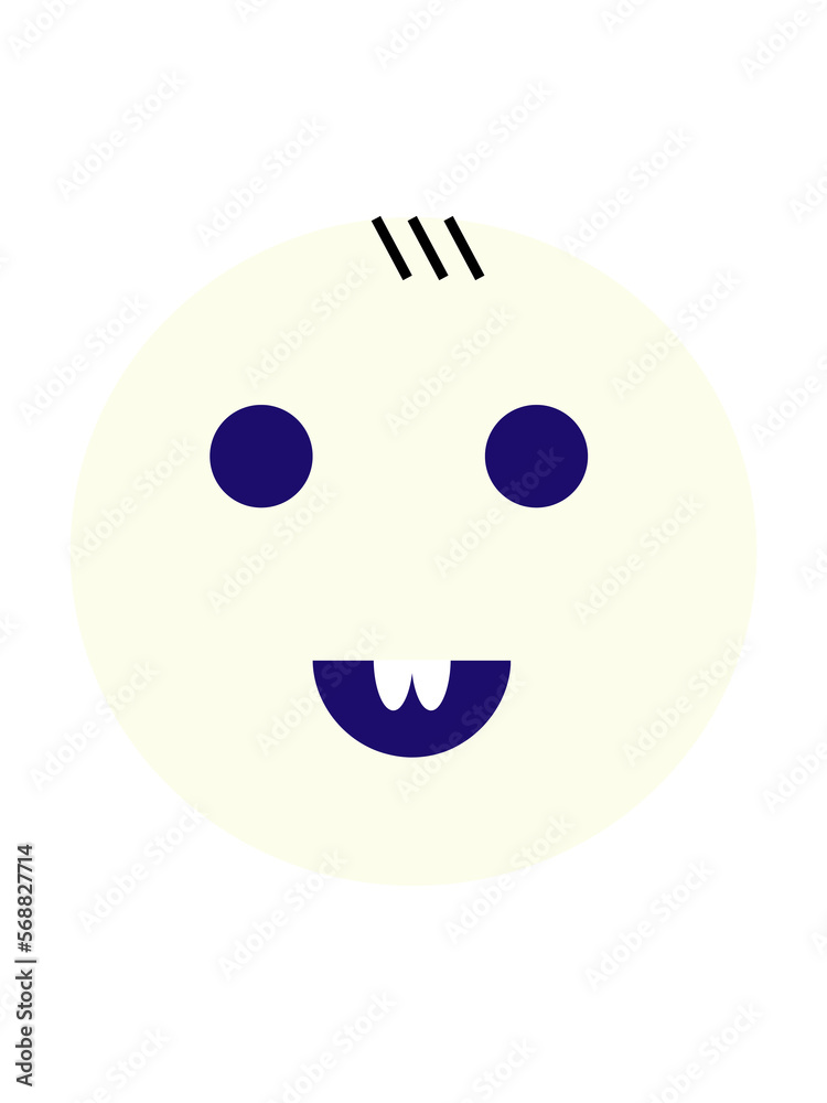 Fototapeta premium Three hair smiling face