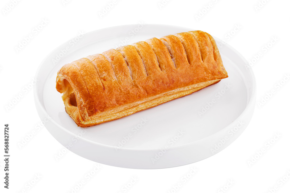 Fresh puff pastries isolated on a white background Fresh puff pastries isolated on a white background