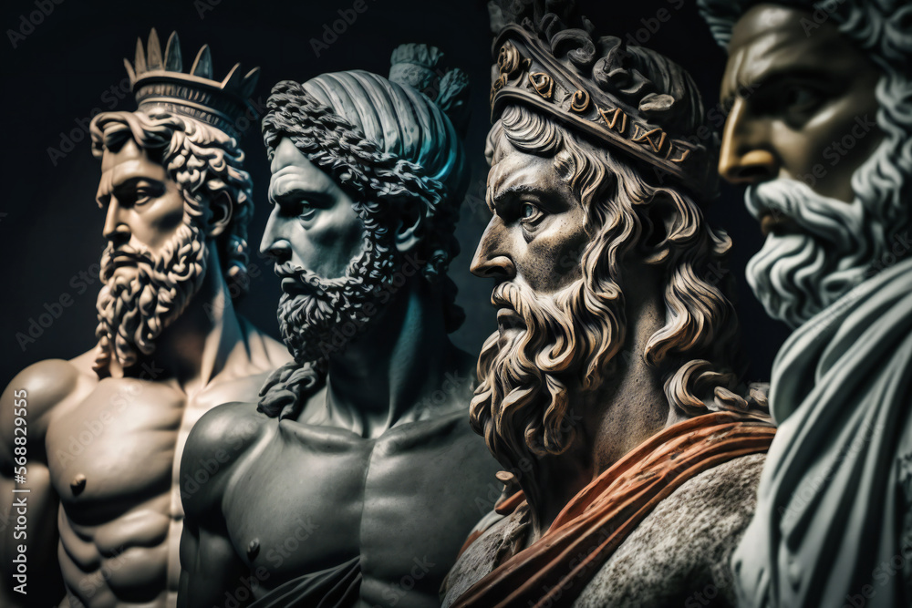 Ancient roman greek god - Roman culture - Generative AI - obrazy, fototapety, plakaty 