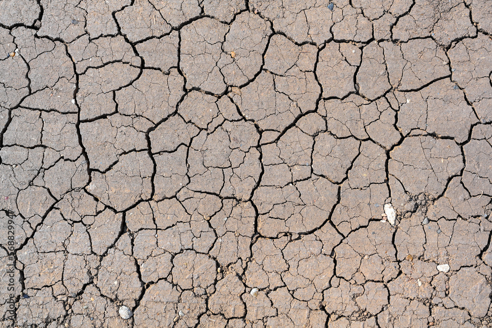 Dry mud cracked ground texture. Drought season background. Dry and cracked land, dry due to lack of rain. Effects of climate change. Dry mud cracked ground texture. Drought season background. Dry and cracked land, dry due to lack of rain. Effects of climate change.