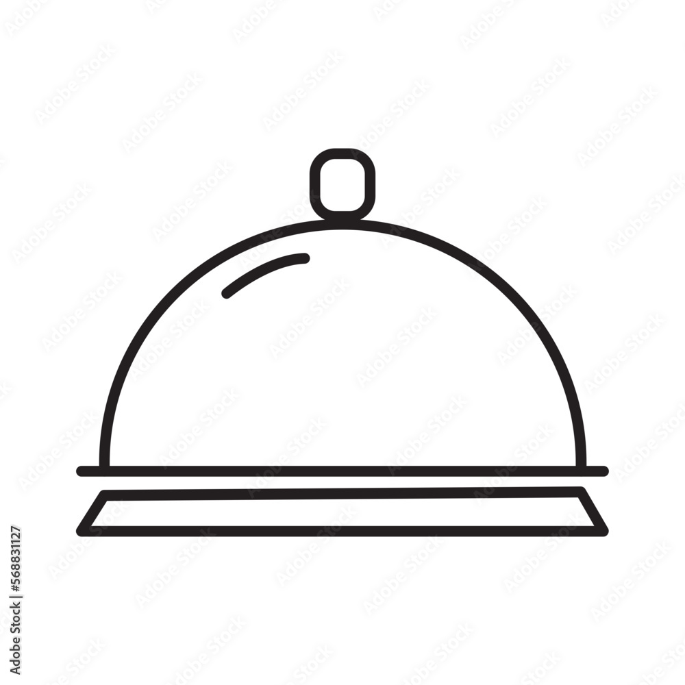 restaurant cloche icon on white background restaurant cloche icon on white background