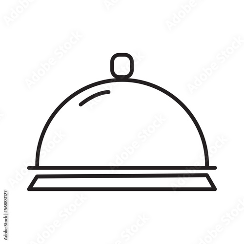 restaurant cloche icon on white background