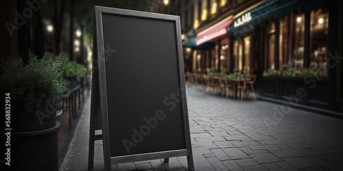 A Mock-Up of a Restaurant's Chalkboard Menu, Generative Ai