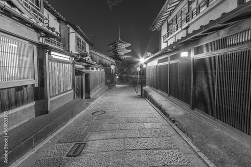 Old street and Yasaka pagoda in Kyoto, Japan