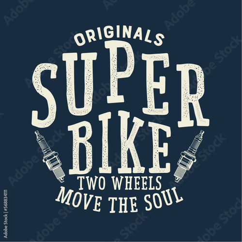 super bike cafe racer print design